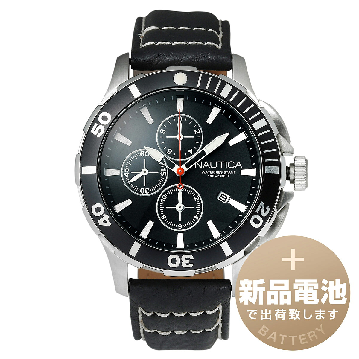 【新品独居室で安全性のある積みだし】 ノーティカ BFD11 DSC ウオッチ NAUTICA BFD11 DSC A20109G 黒いこと メンズ  ブランド名 時辰儀 新品 置き目品