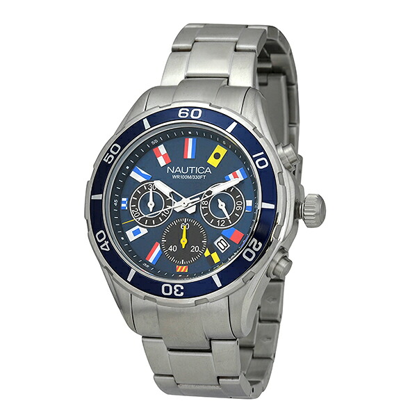 ノーティカ NST12 フラッグス 腕時計 NAUTICA NAD19549G ネイビー ブランド 時計 新品電池で安心出荷｜ハタ貴金属 12,210円