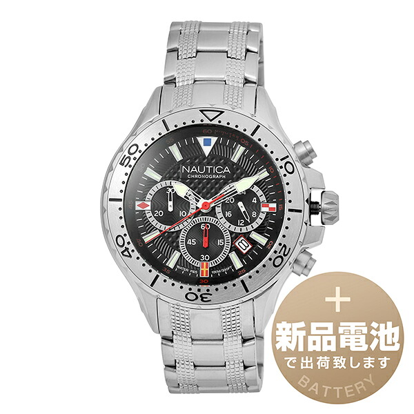 【新品独居室で安全性のある積みだし】 ノーティカ NST クロノ ウオッチ NAUTICA NST CHRONO NAPNSF204 黒いこと メンズ  ブランド名 時辰儀 新品 置き目品