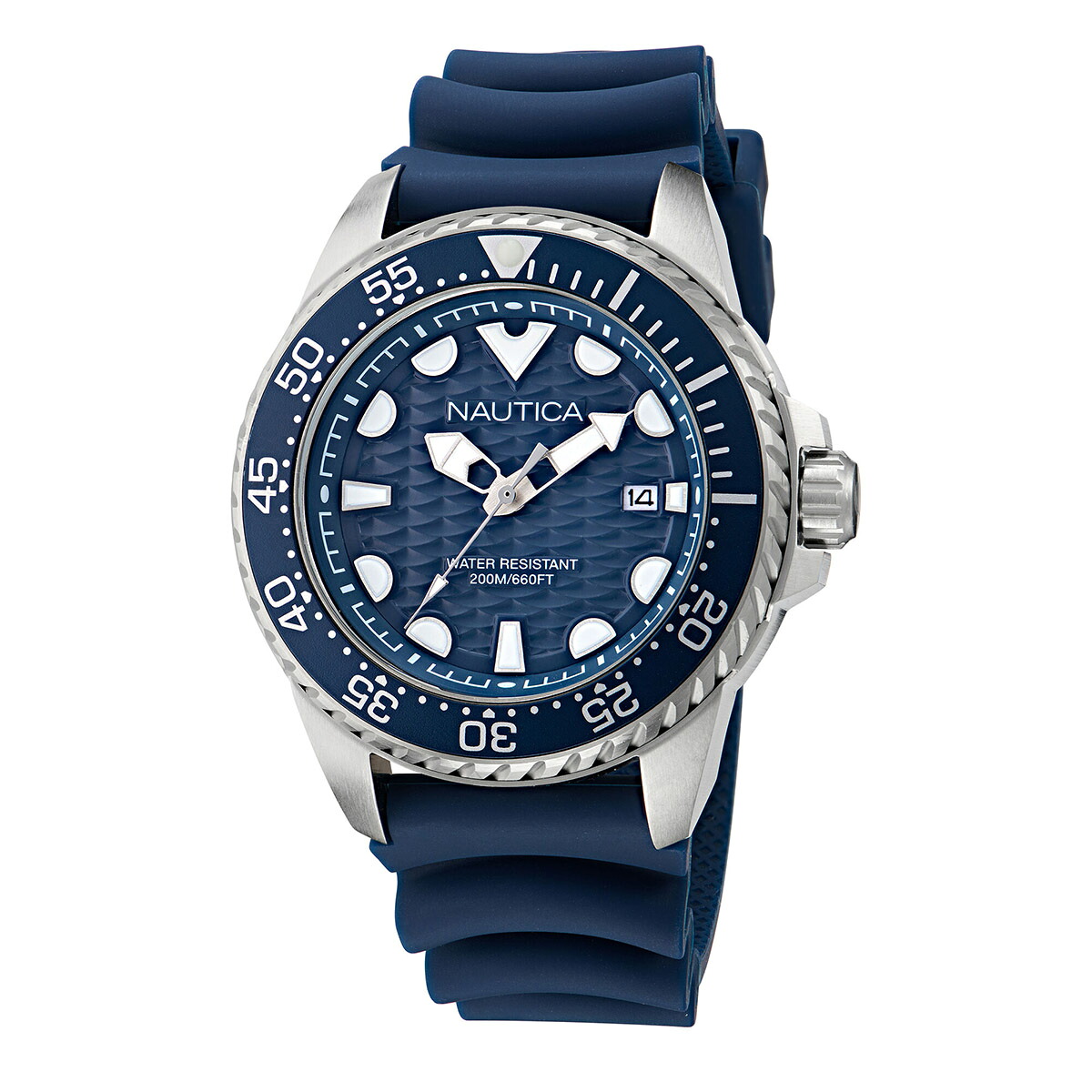 ノーティカ シーダイブ 腕時計 NAUTICA NAPSDS501 ネイビー/ホワイト ブランド 時計 新品電池で安心出荷｜ハタ貴金属
