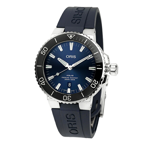 オリス アクイス デイト 腕時計 ORIS 01 733 7730 4135-07 4 24 65EB ブルー ブランド 時計｜ハタ貴金属 108,900円