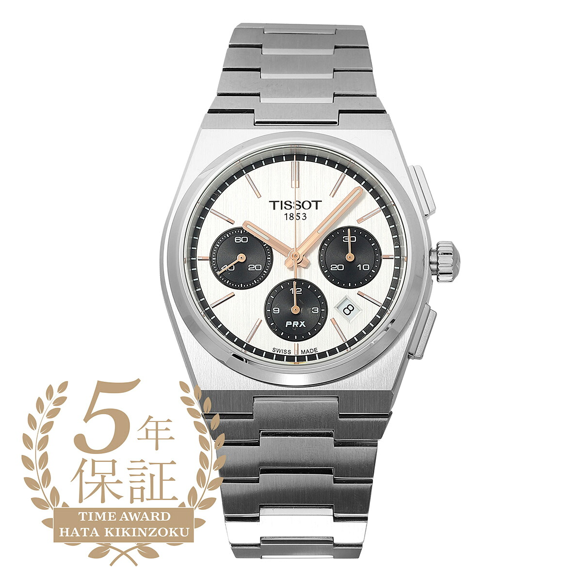 ティソ ピーアールエックス オートマティック クロノグラフ ウォッチ TISSOT PRX AUTOMATIC CHRONOGRAPH T137.427.11.011.00 白いこと メンズ  ブランド名 時辰儀 新品