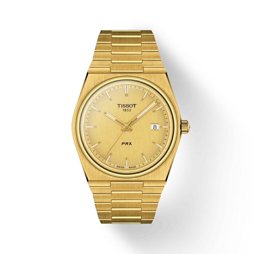 楽天市場】スイス製Tissot ティソ PRX ピーアールエックス ゴールド