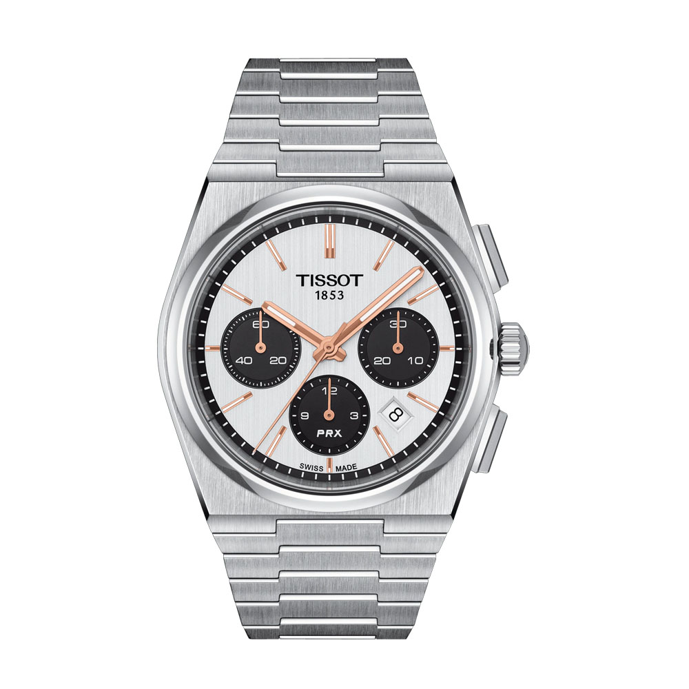 【マラソン限定 エントリーでさらにポイント10倍】ティソ TISSOT 腕時計 メンズ PRX ピーアールエックス オートマティック クロノグラフ 自動巻き T137.427.11.011.00 国内正規品｜oomiya Online Store