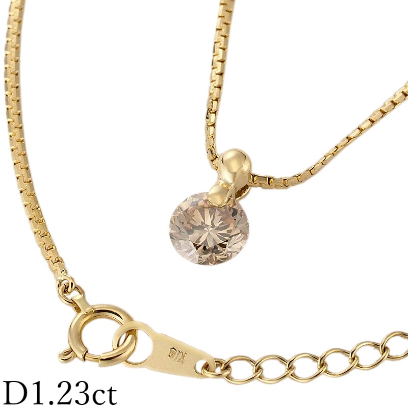 1P ダイヤモンド/1.23ct ネックレス K18YG【中古】【JS1639】｜Jewel＆Watch Supply