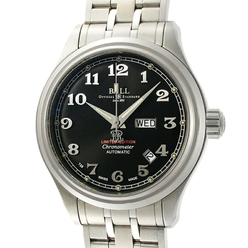 ボールウォッチ トレインマスター クリーブランド 200本限定 NM1058D-S1CJ-BKSL【中古】【JS1679】