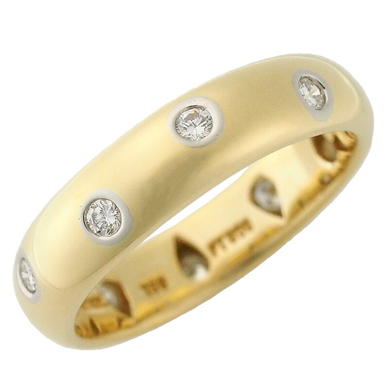 【期間限定値下げ】K18 ダイヤモンド付き　ドッツリング 楽天市場】【ご予約納期6～8週間程】K18ダイヤモンドドッツ