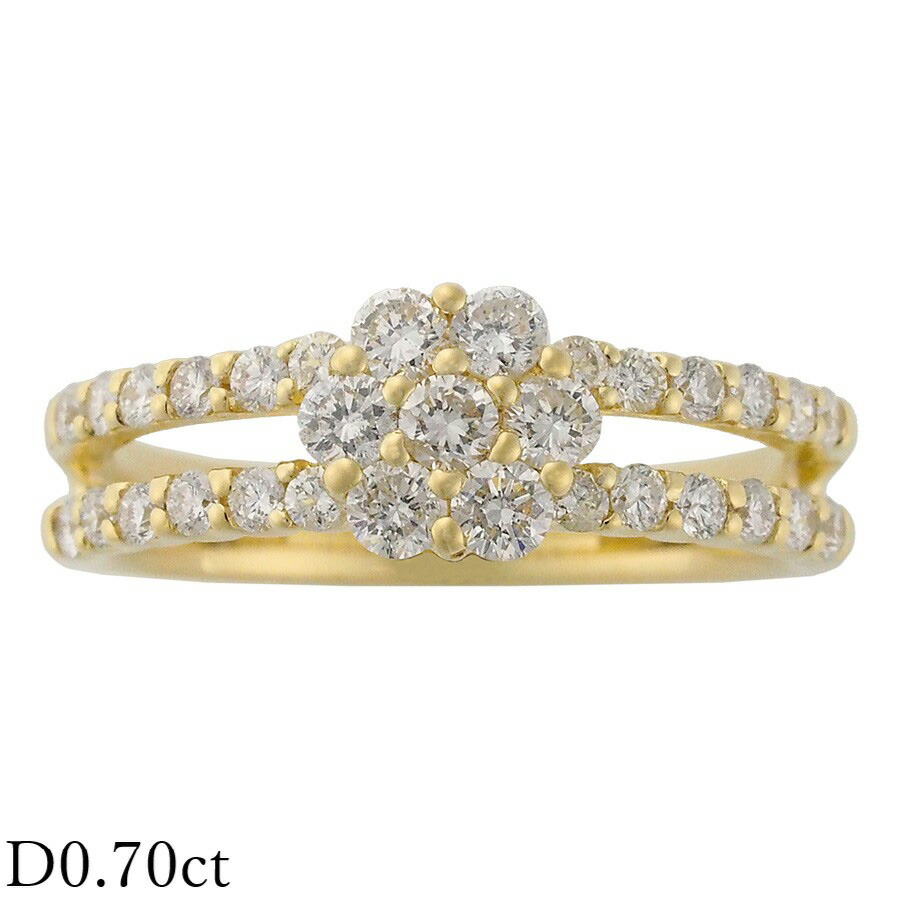 楽天市場】ダイヤモンド/1.03ct デザイン リング K18YG 11.5号