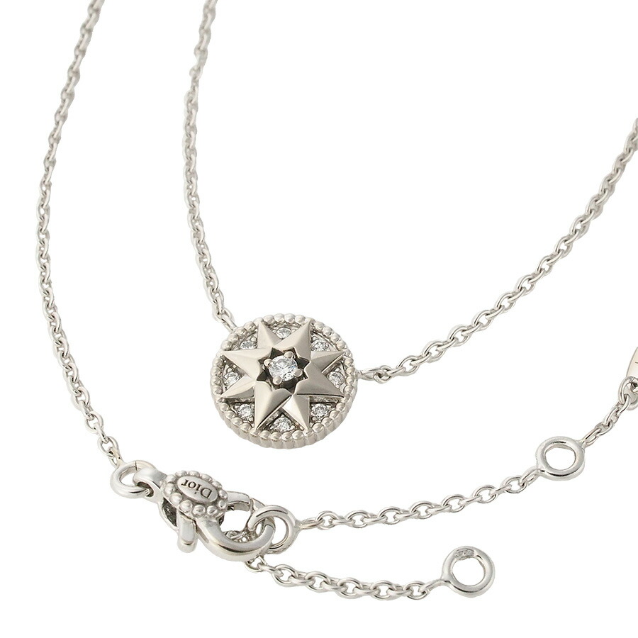 【５色★/プレゼントにも★】Dior Rose des Vents ネックレス Rose des Vents Necklace Pink Gold, Diamonds and Pink Opal | DIOR