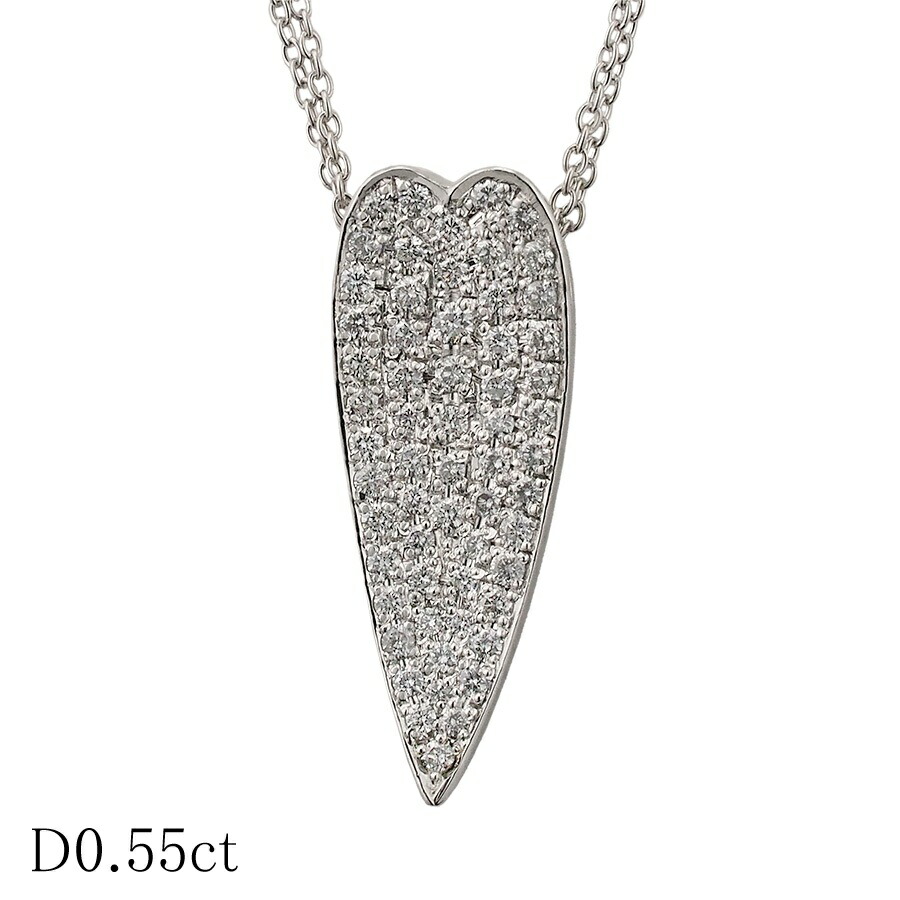 ダイヤモンド/0.55ct デザイン ネックレス K18WG【中古】【JS1805】|Jewel&Watch Supply