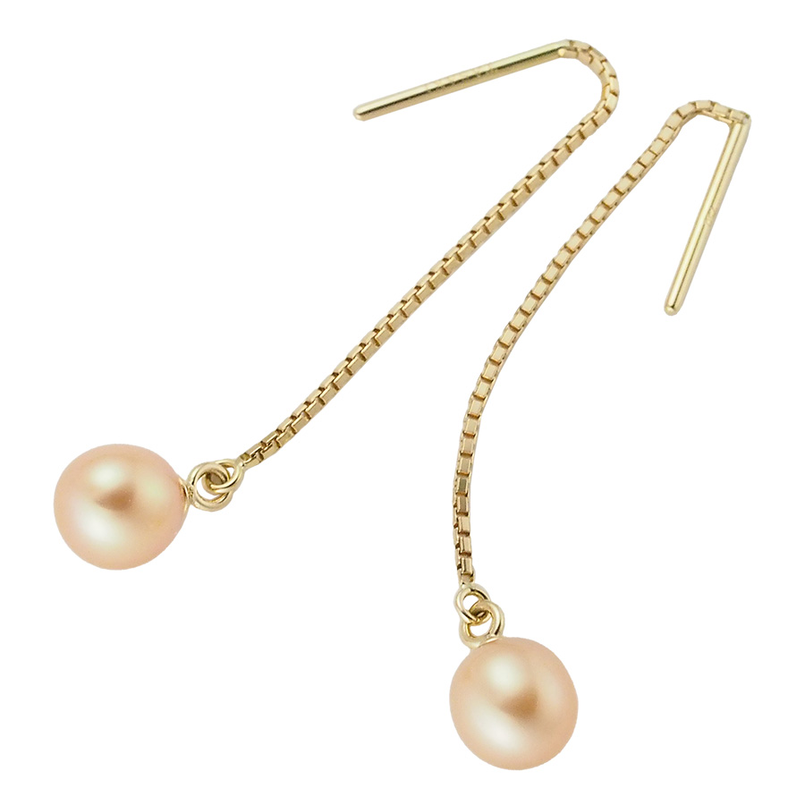 TASAKI パール K18 ロングピアス 田崎真珠 上品 TASAKI K18 パール ロングピアス 真珠 18金 チェーンピアス