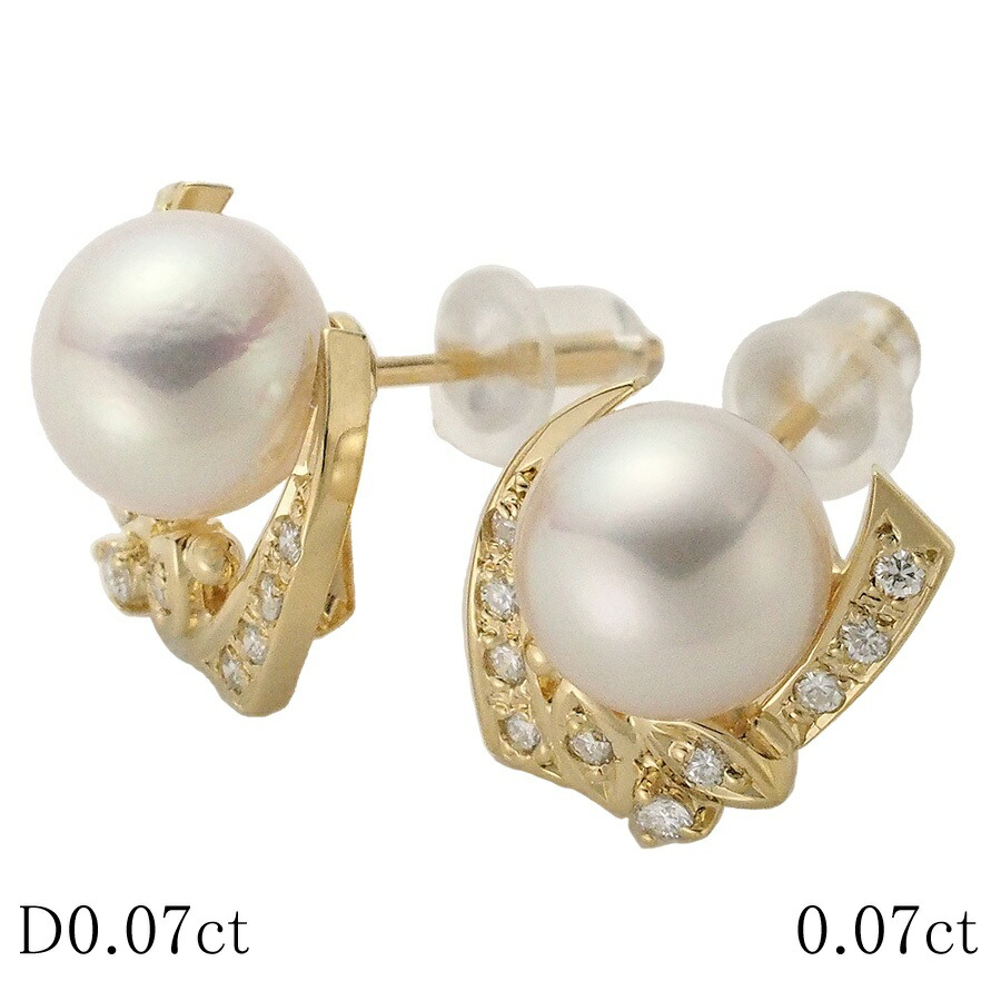 新品未使用品⭕️ジュエリーマキ パールピアス 楽天市場】ジュエリーマキ パール/真珠 フリルピアス/K18YG/750