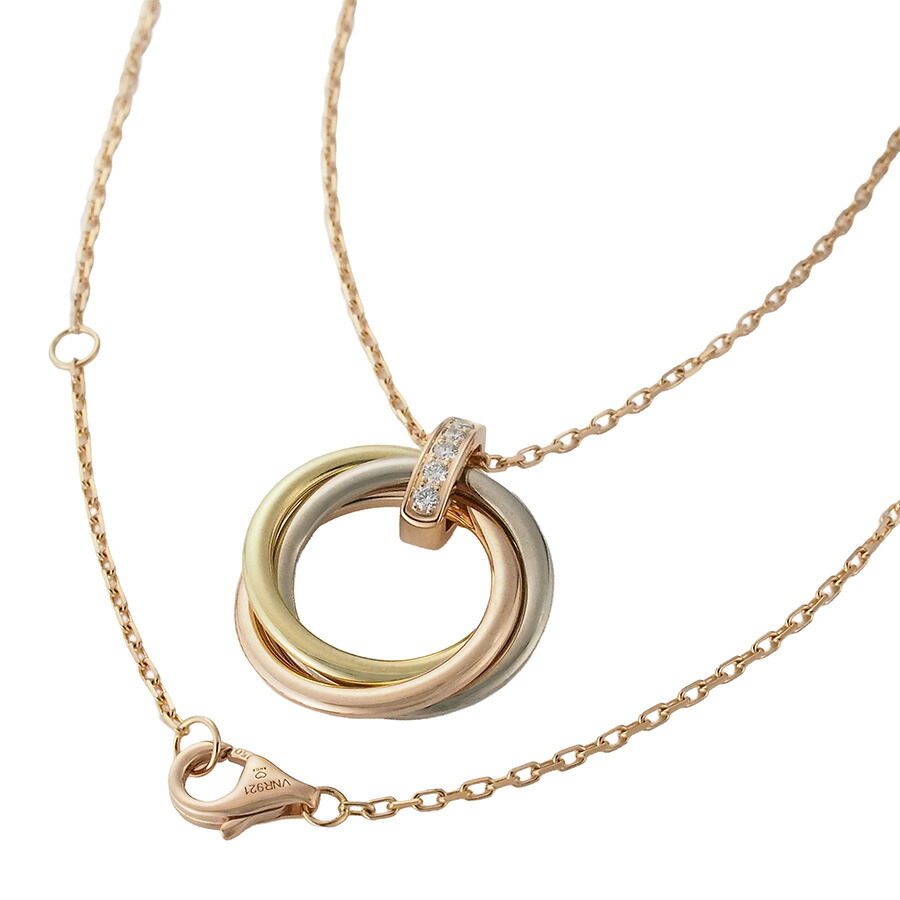 楽天市場】カルティエ Cartier ネックレス トリニティ ダブルチェーン