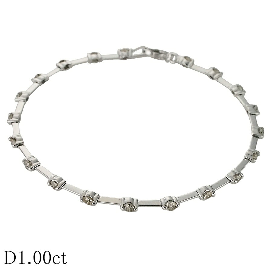 ダイヤモンド/1.00ct デザイン ブレスレット K18WG【中古】【JS1834】｜Jewel＆Watch Supply