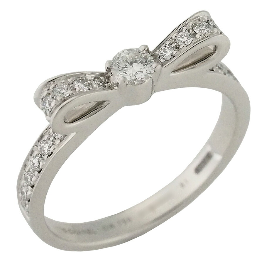 CHANEL ダイヤモンド リュバン ドゥ シャネル リング K18WG ＃51【中古】【JS1855】
