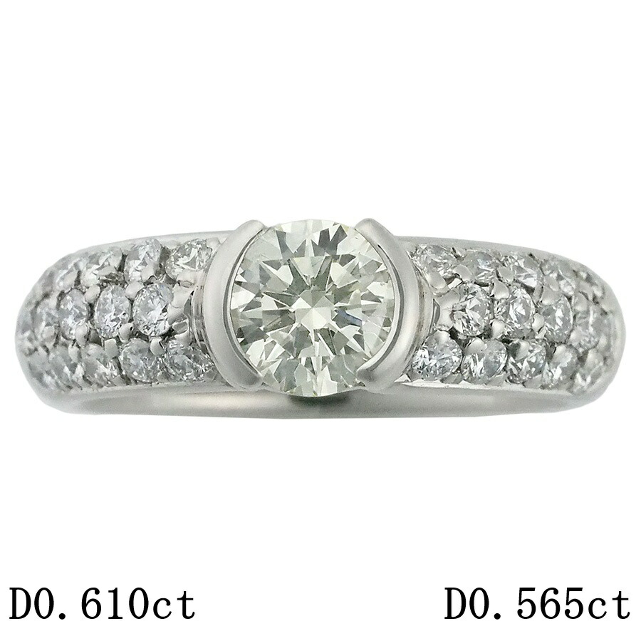 VLY-VS2-VG ダイヤモンド/0.610ct ダイヤ/0.565ct デザイン リング Pt900 11号 ソーティング付【中古】【JS1876】｜Jewel＆Watch Supply