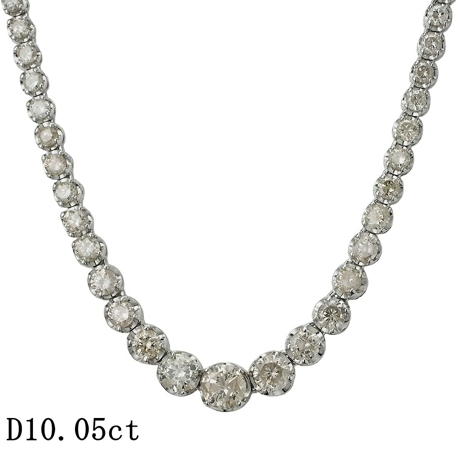 【楽天市場】ダイヤモンド/10.05ct テニス ネックレス Pt850【中古】【JS1903】：Jewel＆Watch Supply