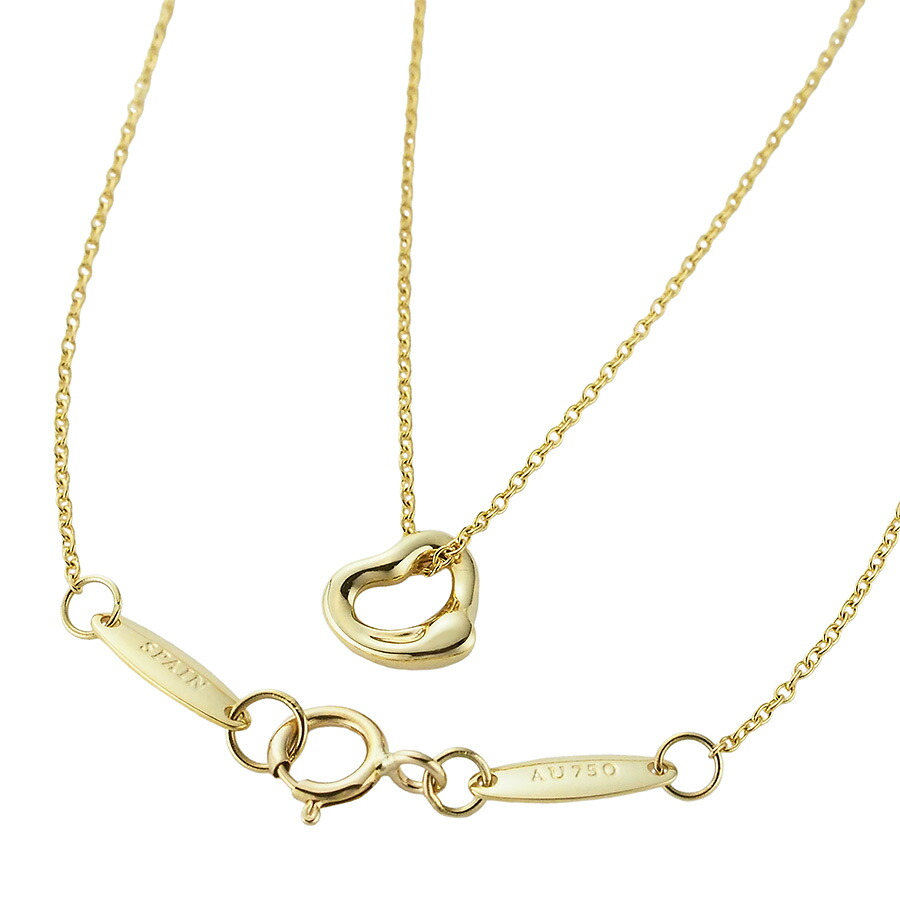 ティファニー エルサ・ペレッティ オープンハート ミニ ネックレス K18YG【中古】【JS1944】|Jewel&Watch Supply