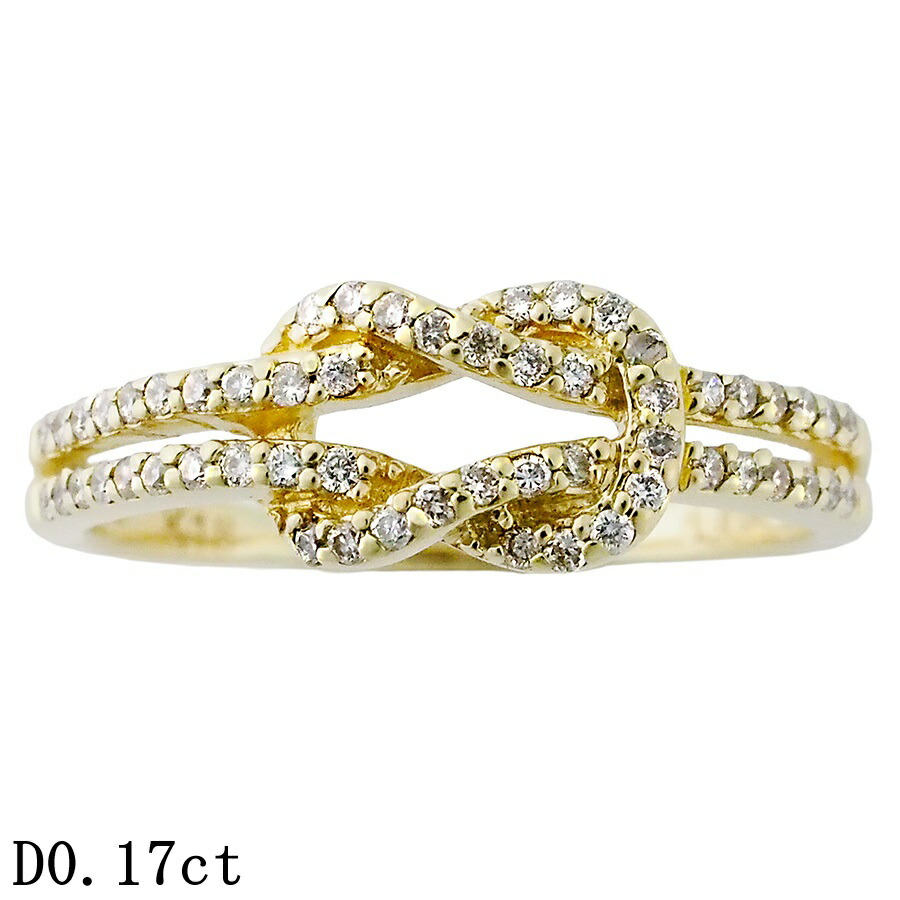 ダイヤモンド/0.17ct デザイン リング K18YG 9号【中古】【JS1966】｜Jewel＆Watch Supply