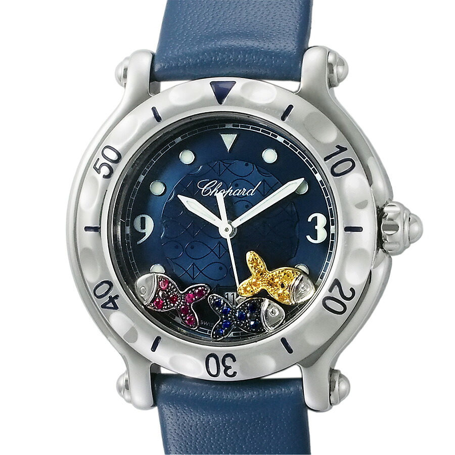 ショパール ハッピースポーツ ハッピーフィッシュ デイト 27/8921-402【中古】【JS1976】｜Jewel＆Watch Supply