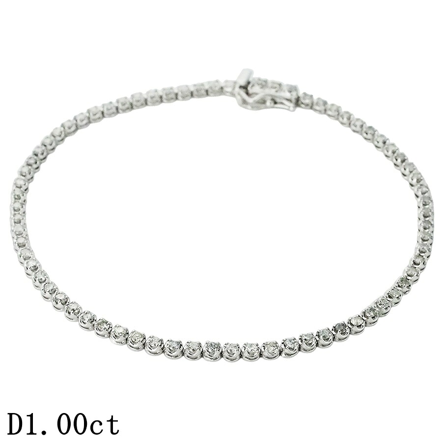 ダイヤモンド/1.00ct テニス ブレスレット K18WG【中古】【JS1986】｜Jewel＆Watch Supply