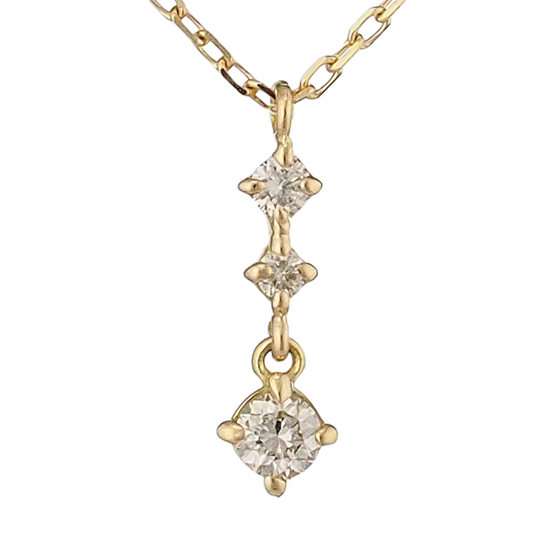 楽天市場】エテ ダイヤモンド/0.07ct デザイン ネックレス K18YG