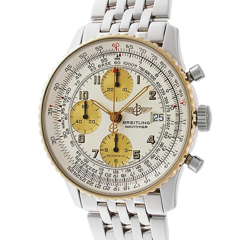 ブライトリング オールドナビタイマー クロノグラフ D13022 YG/SS 仕上済【中古】【JS1537】