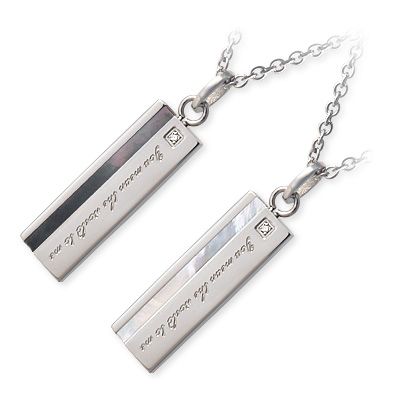 ダイヤモンド ネックレス white clover ホワイトクローバー ステンレス ペア ホワイト ブランド プレゼント ペアネックレス ブランド 大人 カップル 彼女 彼氏 誕生日 記念日 ギフト