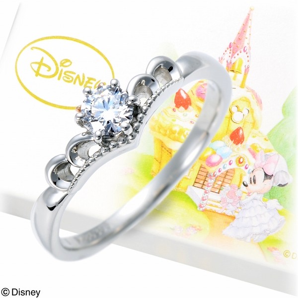 WISP(Disney) Disney ピンクゴールド リング 指輪 エンゲージリング 婚約指輪 ダイヤモンド 彼女 レディース 女性 誕生日プレゼント 記念日 ギフトラッピング ウィスプ ディズニー Disneyzone ミニーマウス  プラチナ 送料無料