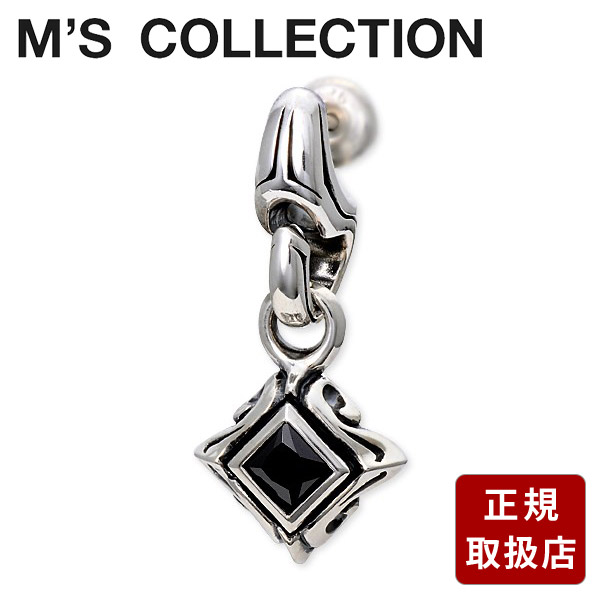 ピアス 片耳用 M's collection エムズコレクション シルバー ホワイト 彼氏 メンズ プレゼント