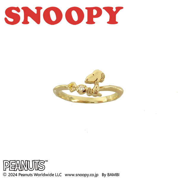 楽天市場】スヌーピー SNOOPY ダイヤモンド ピンキー リング K10 10金