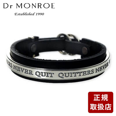 Dr MONROE ドクターモンロー ブレスレット レザー 革 ブラック 彼氏 メンズ プレゼント