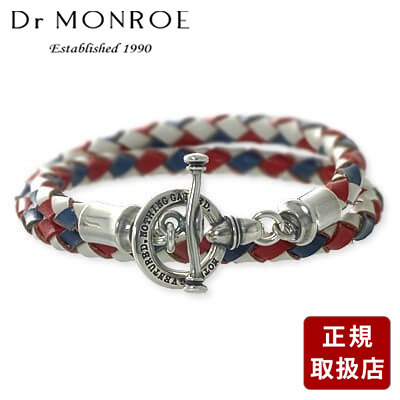 Dr MONROE ドクターモンロー シルバー ブレスレット レザー 革 ホワイト 彼氏 メンズ プレゼント