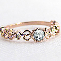 楽天市場】ブルームーンストーンリング K10PG 6月誕生石 ピンク