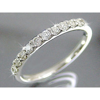 指輪 レディース ダイヤモンドエタニティリング ホワイトゴールドK10 10石 ダイヤモンド 0.20ct 結婚 婚約 記念日 おすすめ プレゼント