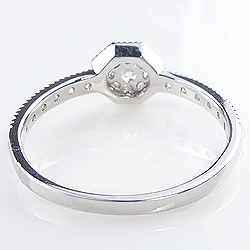 【楽天市場】プラチナ900 ダイヤモンド リング 指輪 レディース 取巻き 六角形 Pt900 アンティーク ピンキーリング ダイヤリング