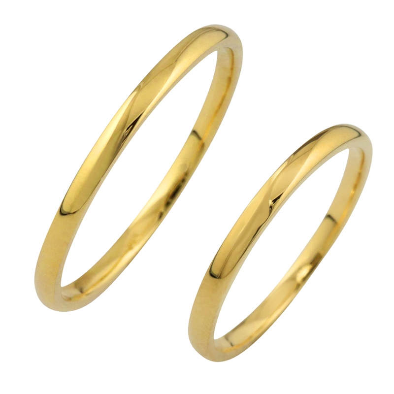 【楽天市場】結婚指輪 一粒ダイヤモンド ペアリング シンプル K18