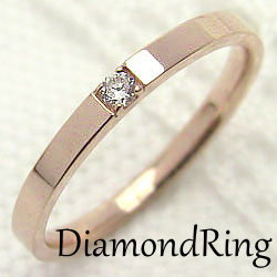 【楽天市場】一粒 ダイヤモンドリング ピンクゴールドK10 K10PG 記念日 結婚 贈り物に 指輪 diaring おすすめ ギフト