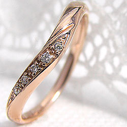 ダイヤモンド リング ピンクゴールドk18 K18pg 記念日 結婚式 アクセサリー ピンキーリング バースデー レディース アクセサリー サプライズ ギフト 贈り物 おすすめ プレゼント Deerfieldtwpportage Com