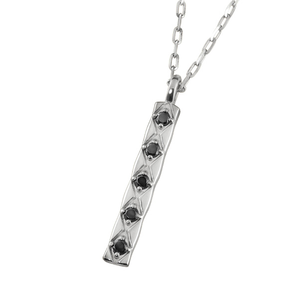 メンズネックレス 10金 K10 ゴールド ブラックダイヤモンド キルティング プレート ペンダント シンプル チェーン アズキチェーン 50cm 1mm幅 地金 シンプル 男性用おすすめ プレゼント