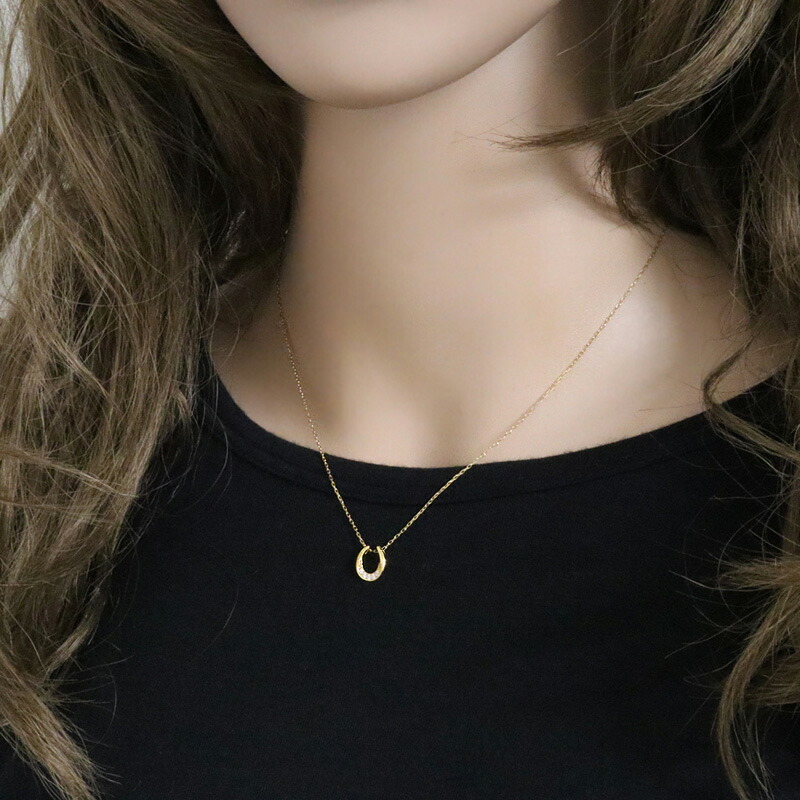 物品 ペアネックレス 馬蹄 シンプル 18金 ダイヤモンド K18 ゴールド ペンダント 2本セット ペア オリジナル デザイン 大人 人気 ブランド おすすめ カップル ペアルック バレンタインデー プレゼント Fucoa Cl