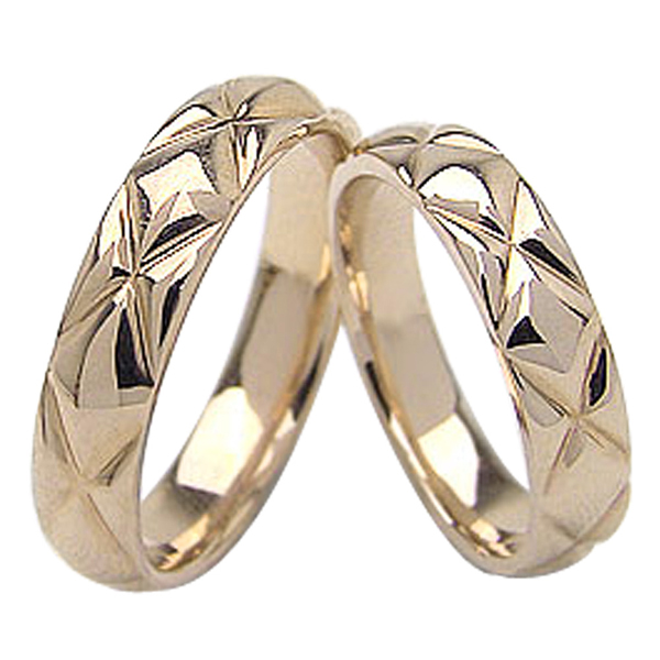 【楽天市場】結婚指輪 イエローゴールドK18 キルティング ペアリング 18金 マリッジリング 2本セット 文字入れ 刻印 可能 婚約 結婚式