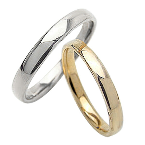 最大40%OFFクーポン 結婚指輪 ゴールド 平甲丸 2.5mm 3mm幅 ペアリング