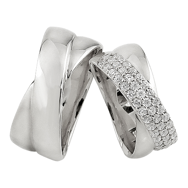 世界の人気ブランド 結婚指輪 プラチナ ペアリング 2本セット パヴェ