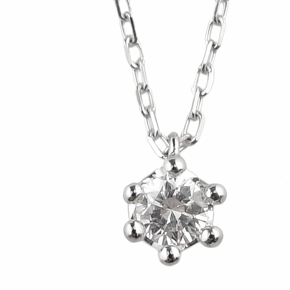 ネックレス レディース 一粒ダイヤネックレス クラウンデザイン プラチナ ペンダント Pt900 Pt850 通販ショップ おすすめ ギフト プレゼント 受注製作 fb｜ジュエリーアイ