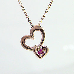 楽天市場】ルビー ネックレス 甘すぎない大人のオープンハート