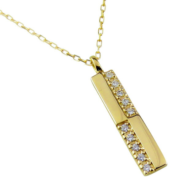 ネックレス レディース 10石 ダイヤモンド ネックレス 18金 K18 クロス 十字架 ペンダント アズキチェーン 40cm 天然ダイヤ 首飾り おすすめ プレゼント