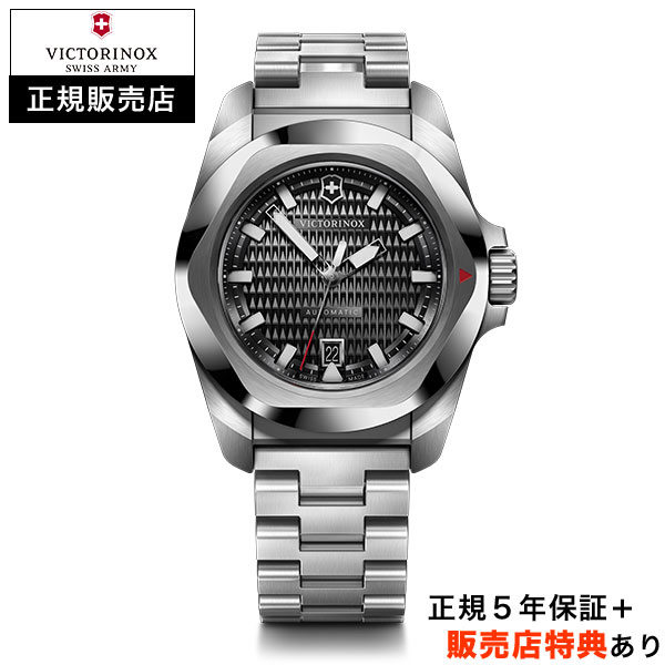【ビクトリノックス正規販売店】【選べる5年延長保証】【36回無金利ローンOK】 VICTORINOX SWISS ARMY NEW イノックス オート ブラック INOX Automatic 正規輸入品 242019｜BESSHO店