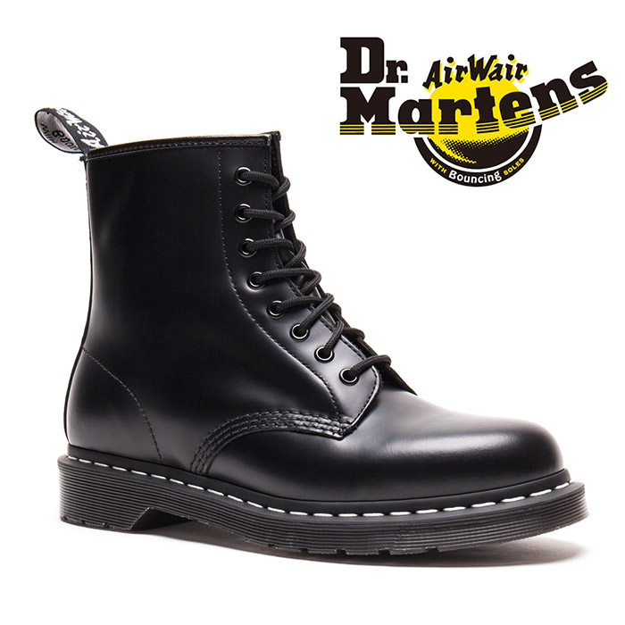 dr martens black and white boots 