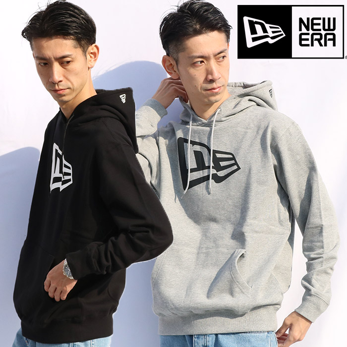 楽天市場 New Era ニューエラ プリント フラッグ ロゴ プルオーバー パーカー Lot ブランド ネーム 帽子 メンズ レディース 黒 グレー 秋冬 裏毛 フーディー 10オンス 長袖 メンズ 大きいサイズ ブラック 黒 ロングスリーブ アパレル コットン J X